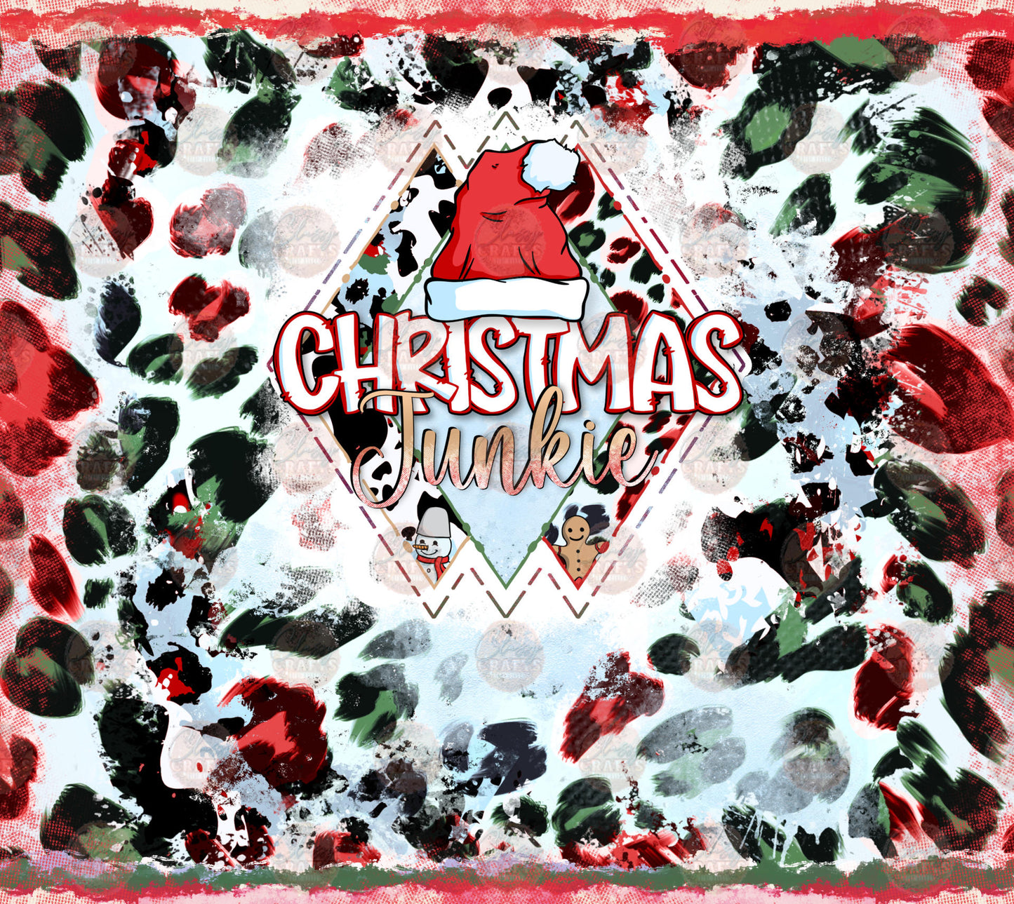 Christmas Junkie Tumbler Wrap - Sublimation Transfer