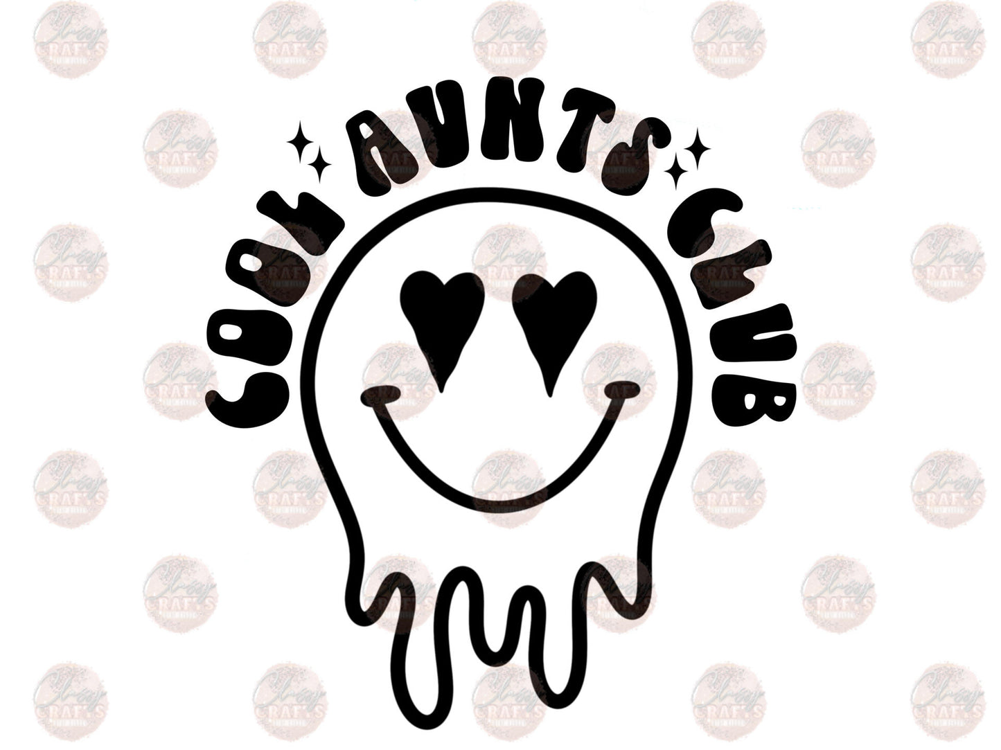 Cool Aunts Club Smiley Transfer