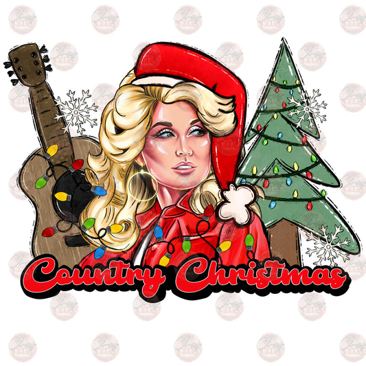 Country Christmas Lady - Sublimation Transfer