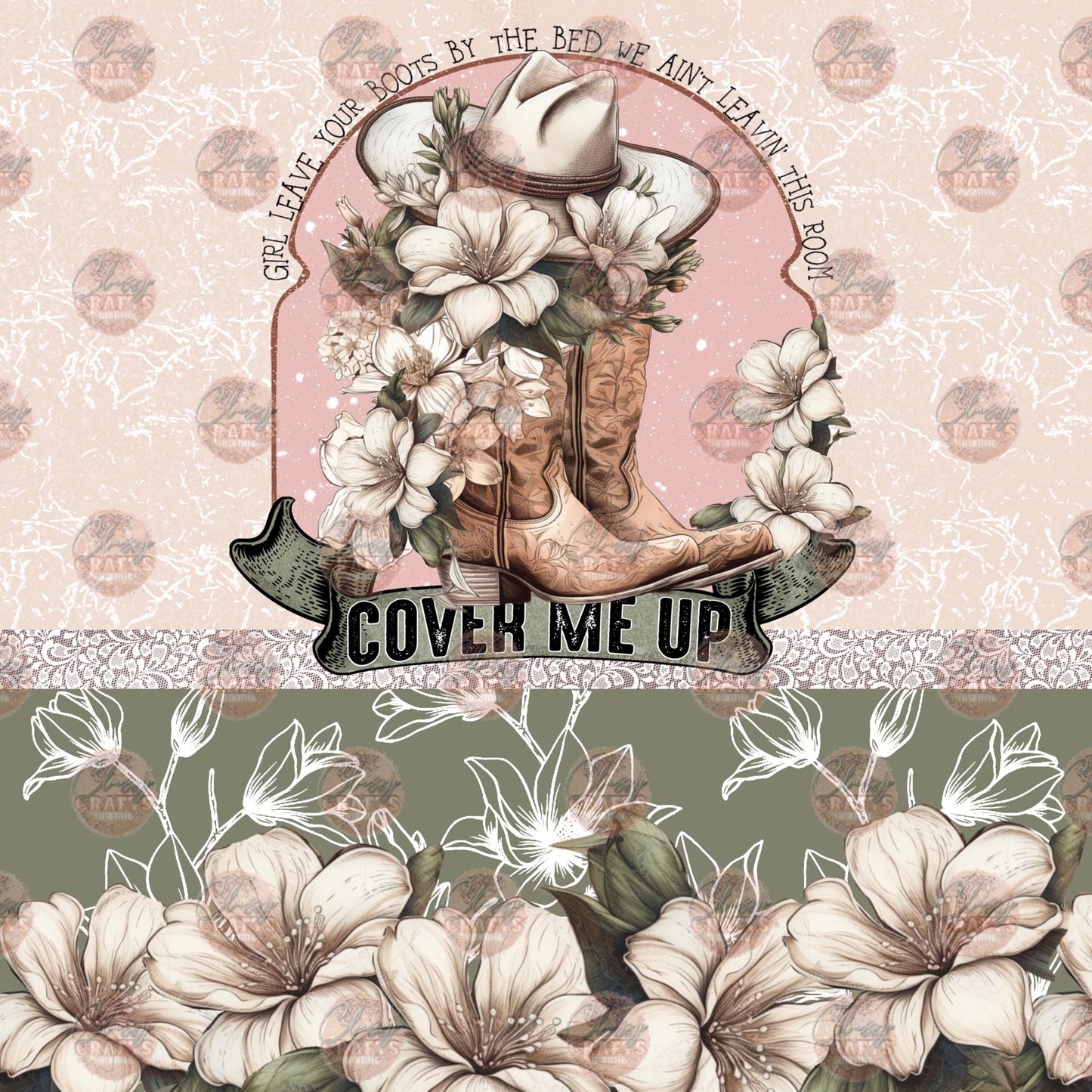 Cover Me Up Floral Tumbler Wrap - Sublimation Transfer