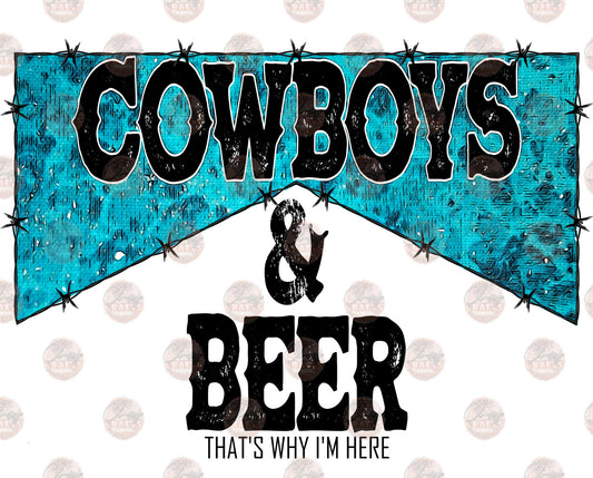 Cowboys And Beer- Sublimation Transfer