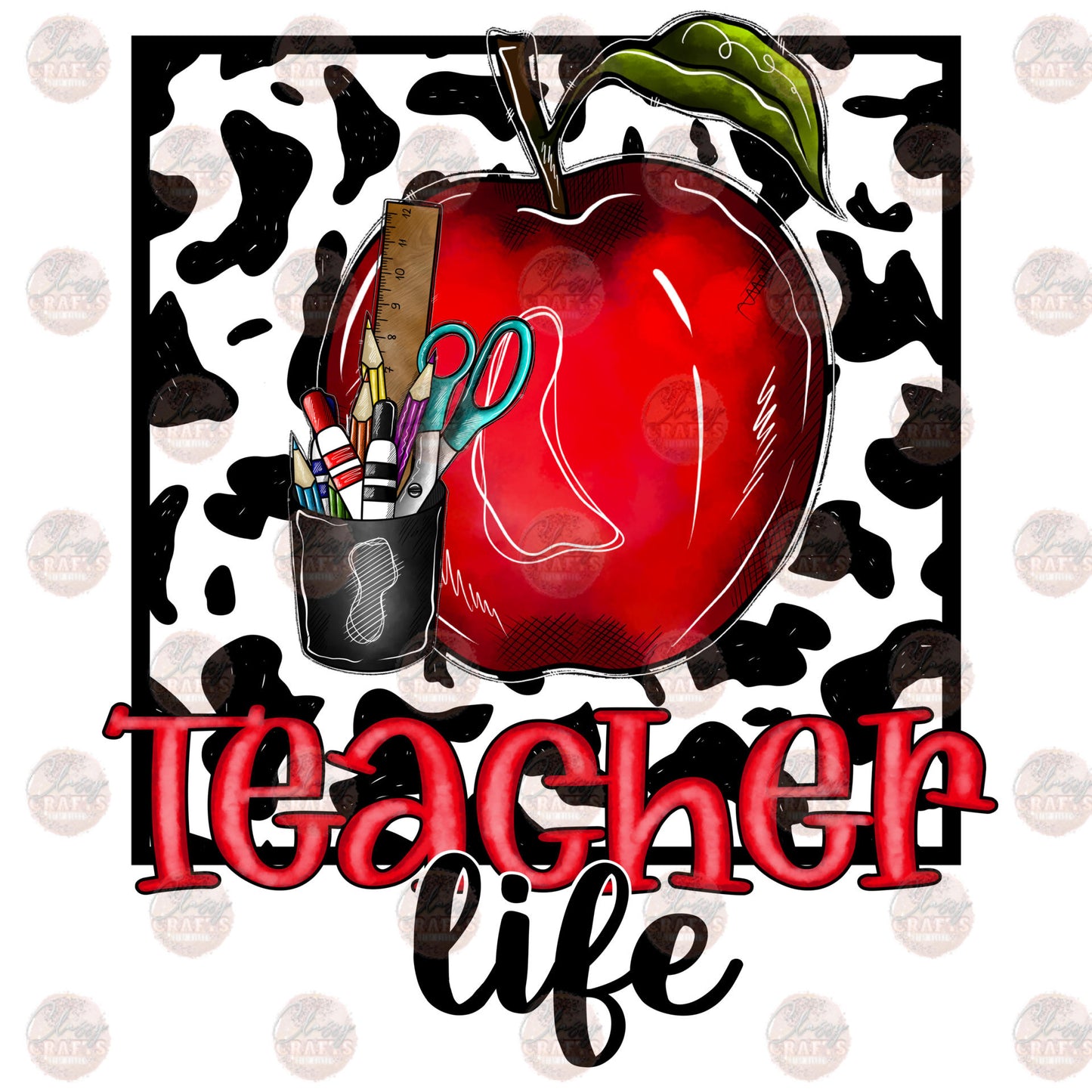Cowhide Teacher Life Transfer