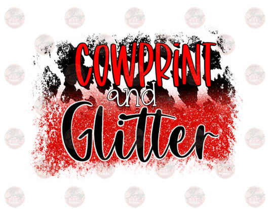 Cowhide & Glitter-Red- Sublimation Transfer