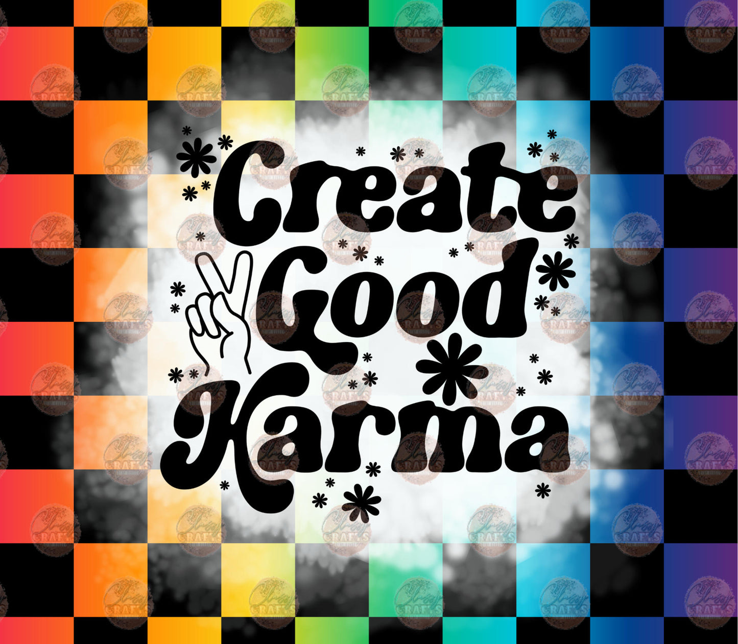 Create Good Karma Tumbler Wrap - Sublimation Transfer