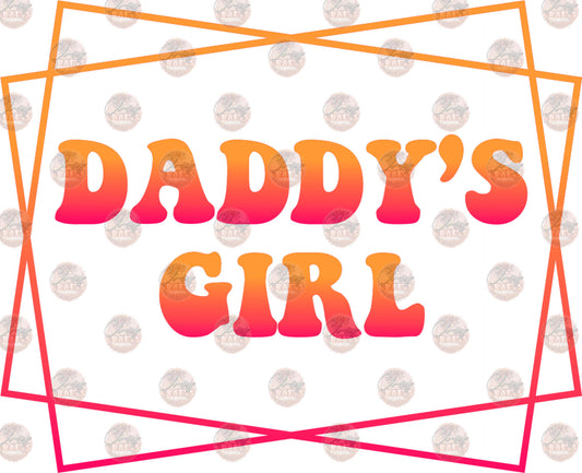 Daddy's Girl 2 Frame - Sublimation Transfer