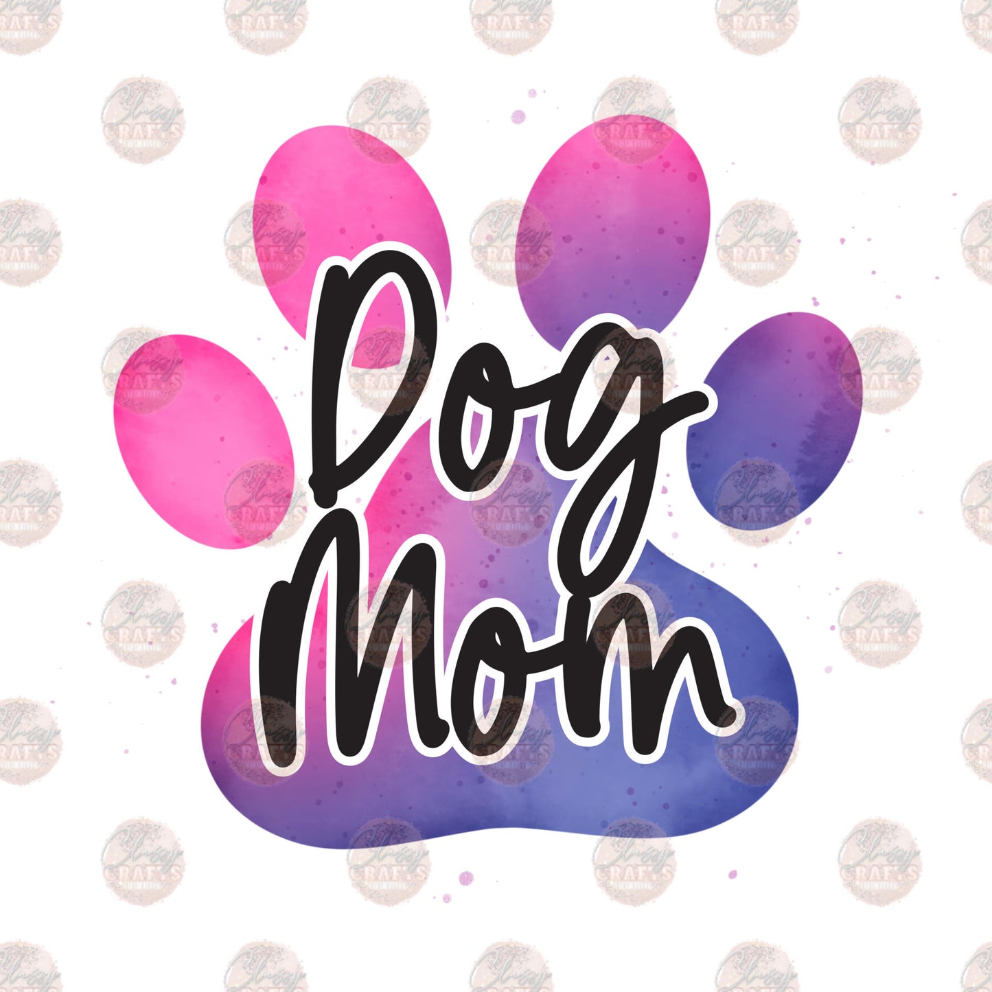 Dog Mom Pink-Purple Transfer