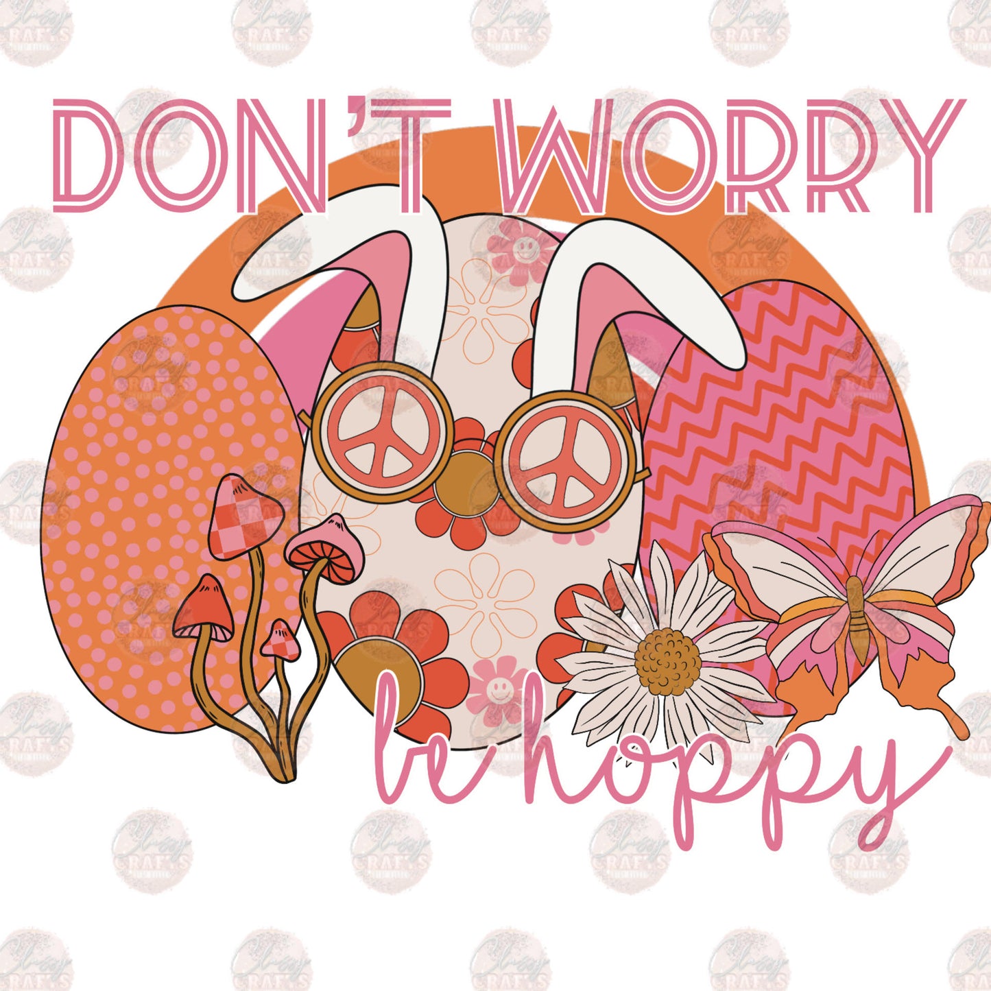 Don't Worry Be Happy Boho Transfer