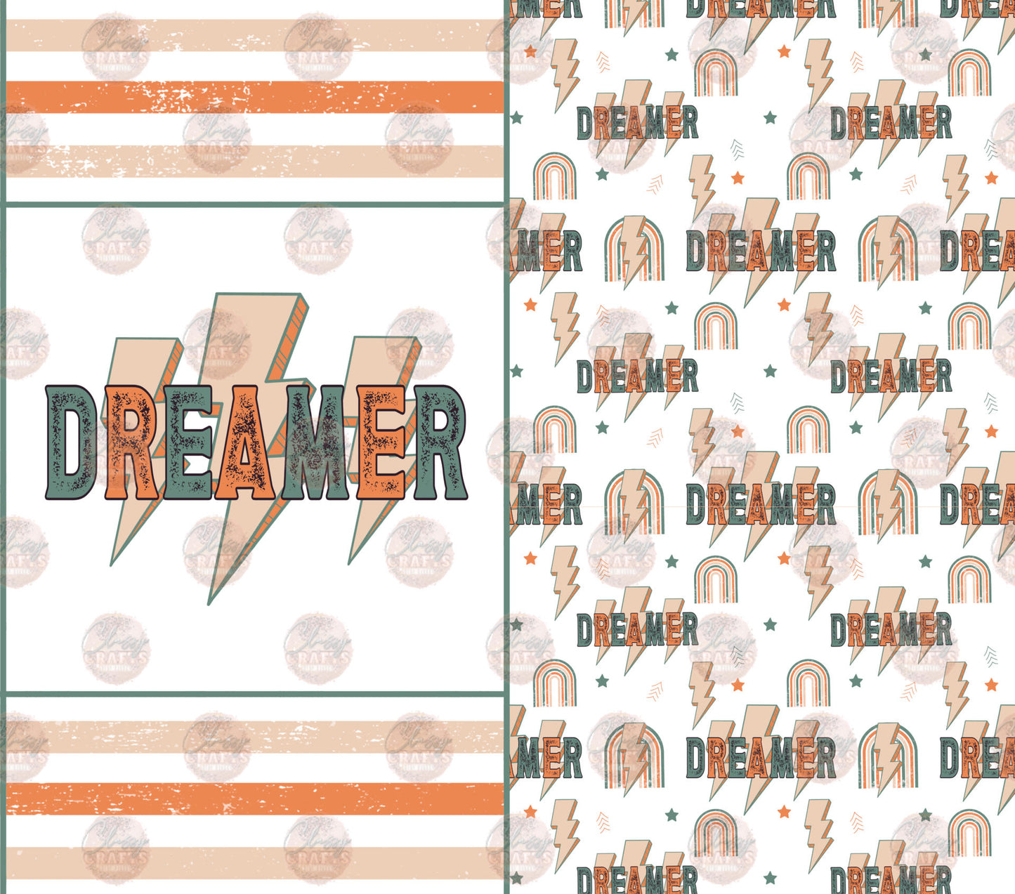 Dreamer Tumbler Wrap - Sublimation Transfer