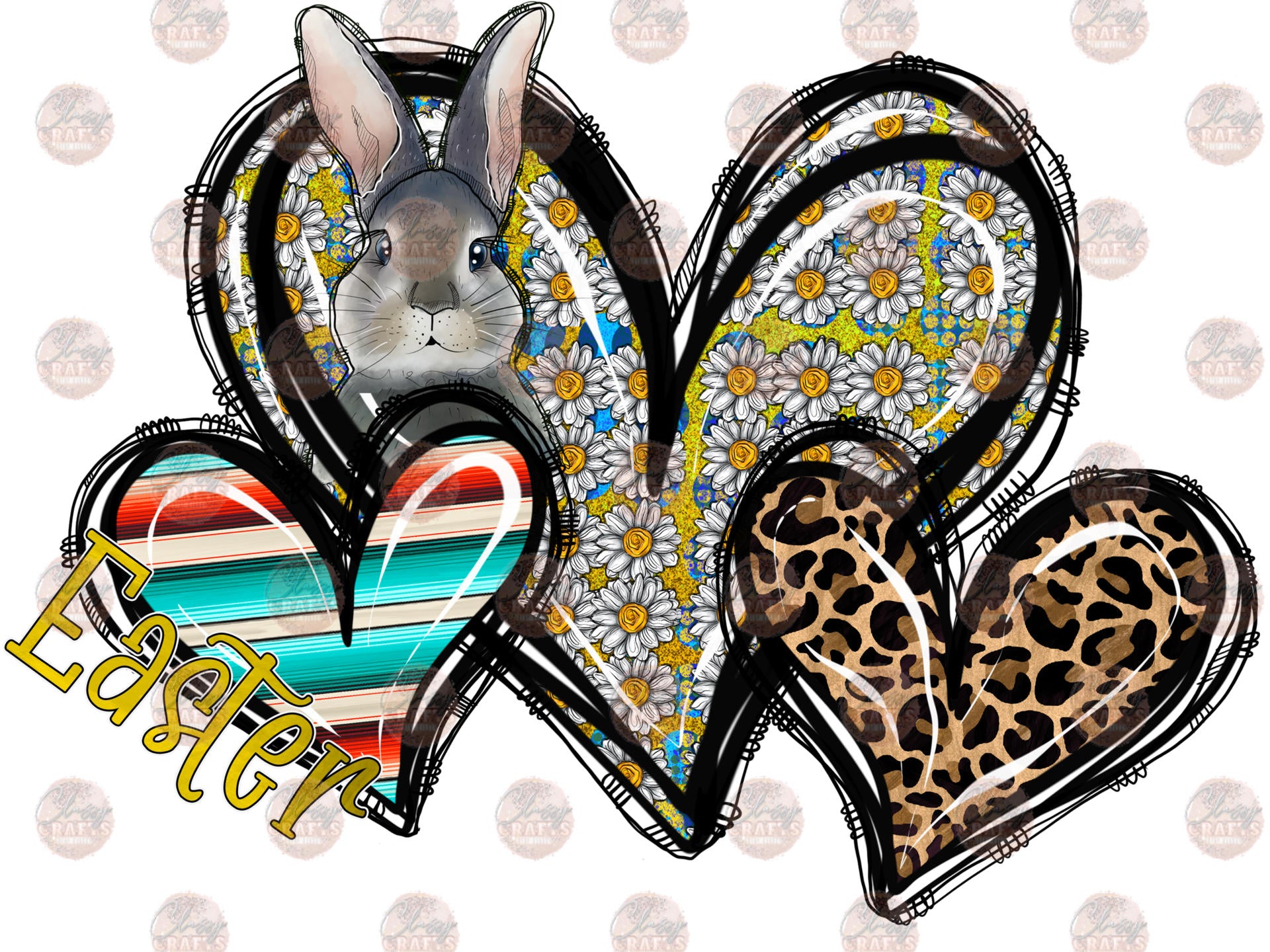 Easter Bunny Heart Transfer – Classy Crafts