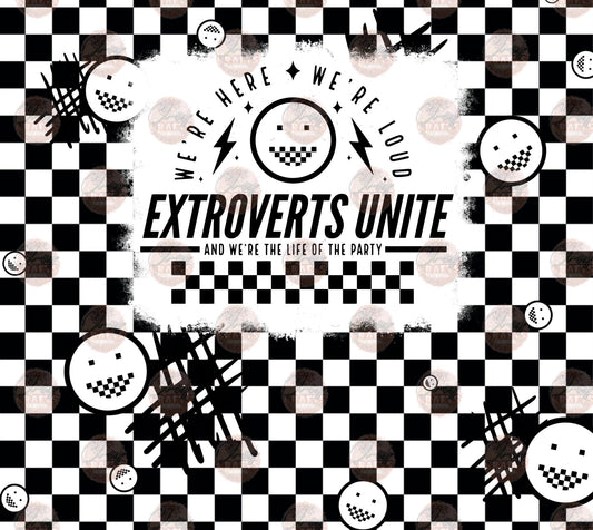 Extroverts Unite Tumbler Wrap - Sublimation Transfer