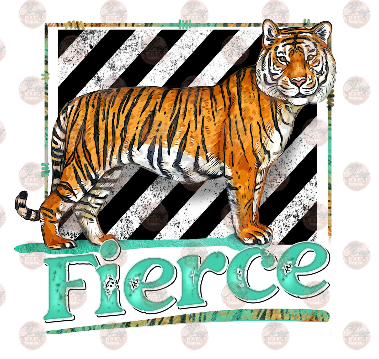 Fierce Tiger Mint- Sublimation Transfer