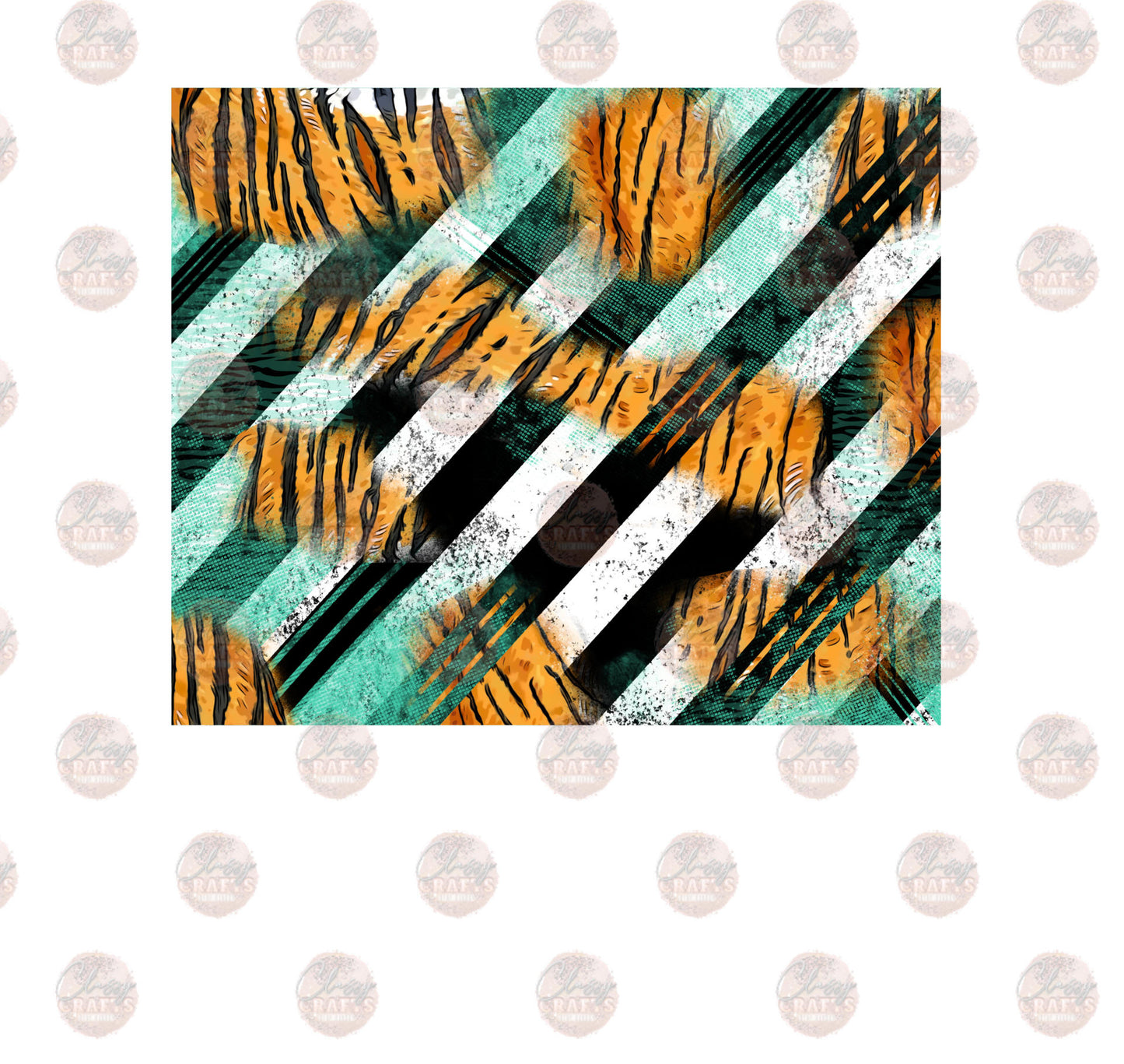 Fierce Tiger Sleeve Mint- Sublimation Transfer