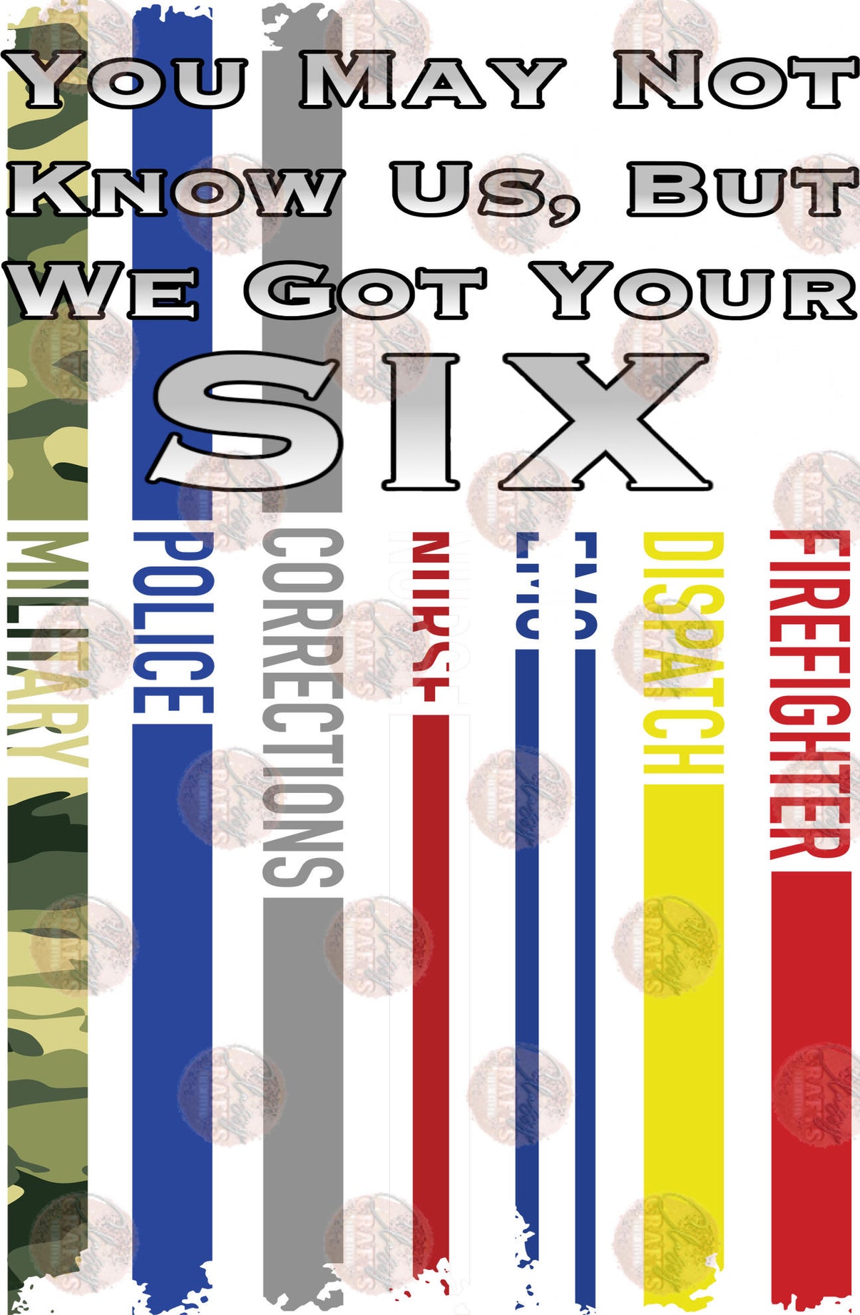 First Responder Flag Sublimation Transfer Classy Crafts