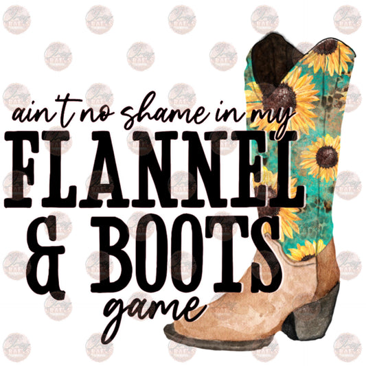 Flannel & Boots- Sublimation Transfer