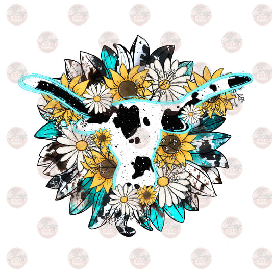 Floral Cow Skull - Sublimation Transfer