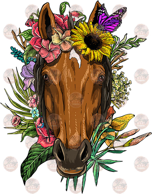 Floral Horse - Sublimation Transfer