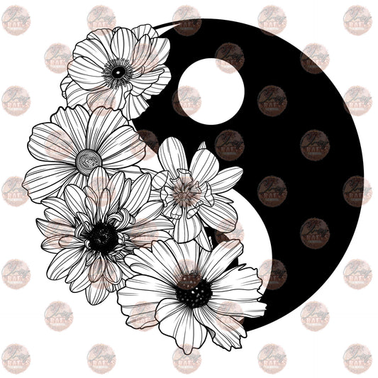 Floral Yin Yang - Sublimation Transfer