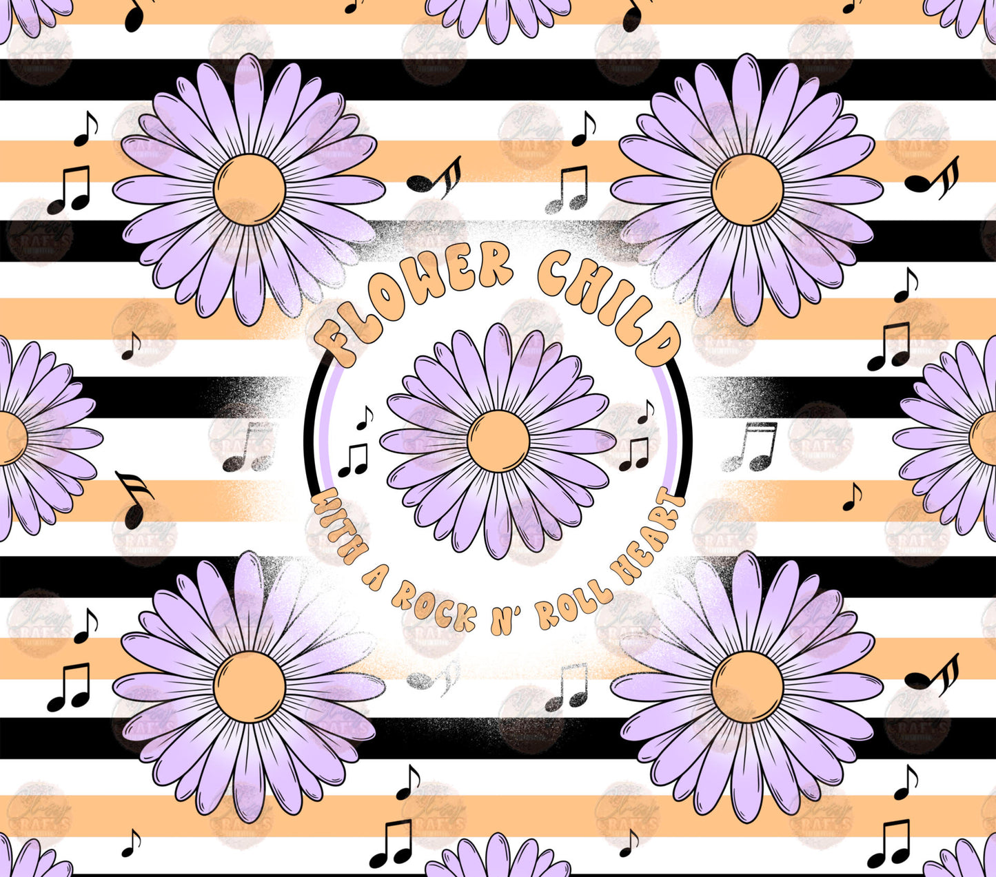 Flower Child Tumbler Wrap - Sublimation Transfer