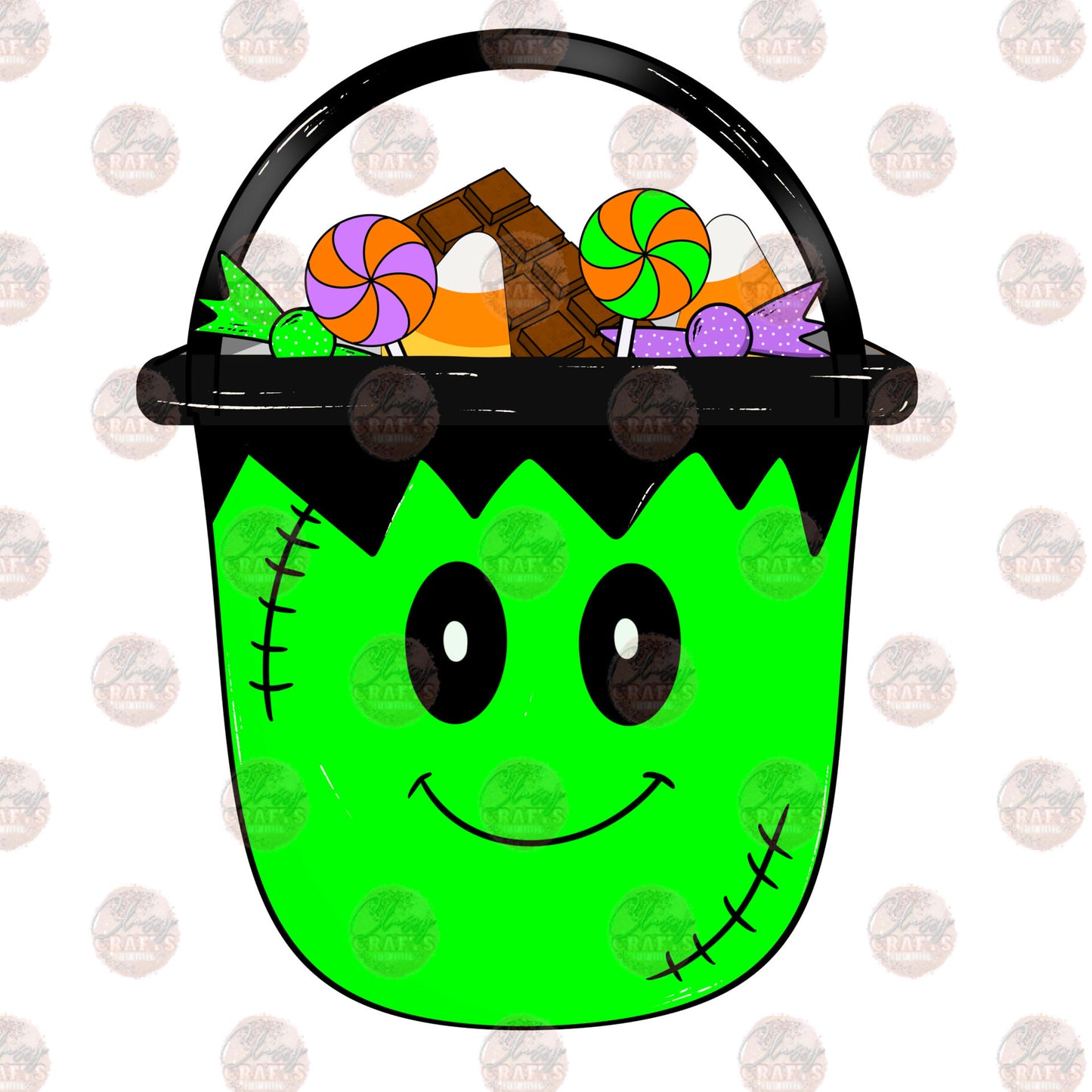 Frankenstein Bucket Pocket - Sublimation Transfer