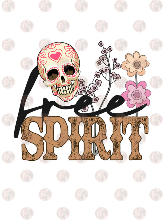 Free Spirit Skelly Floral - Sublimation Transfer