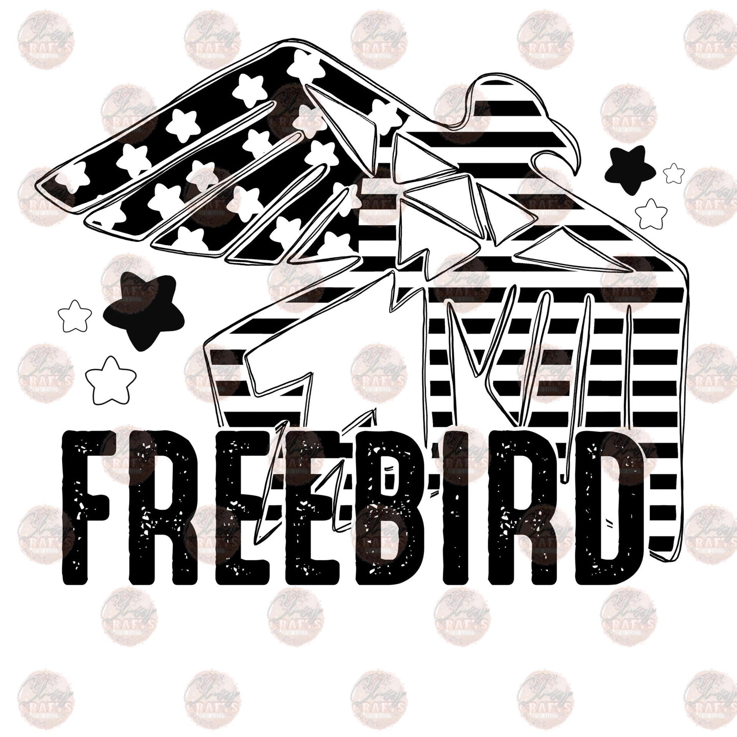 Freebird USA Black- Sublimation Transfer