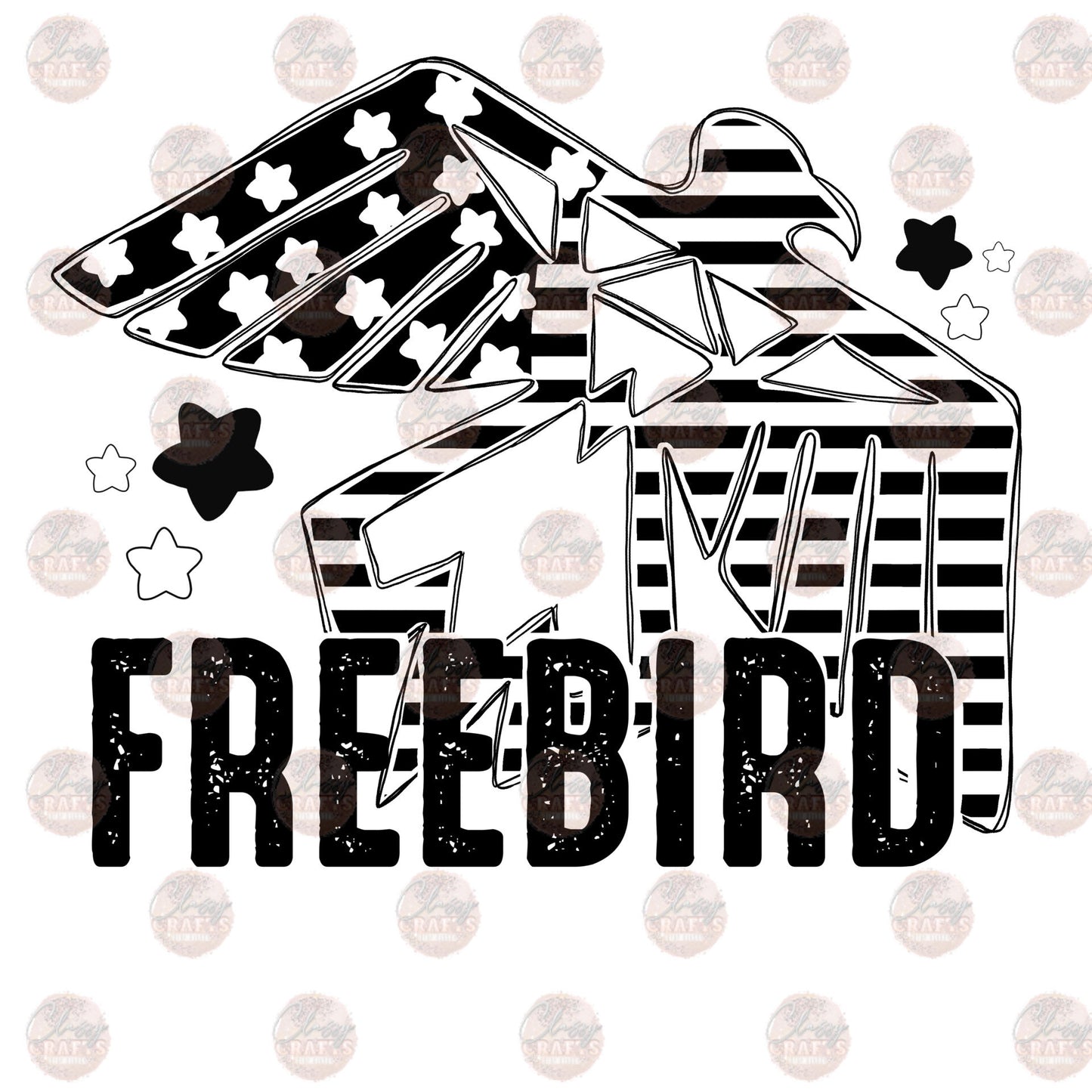 Freebird USA Black Transfer