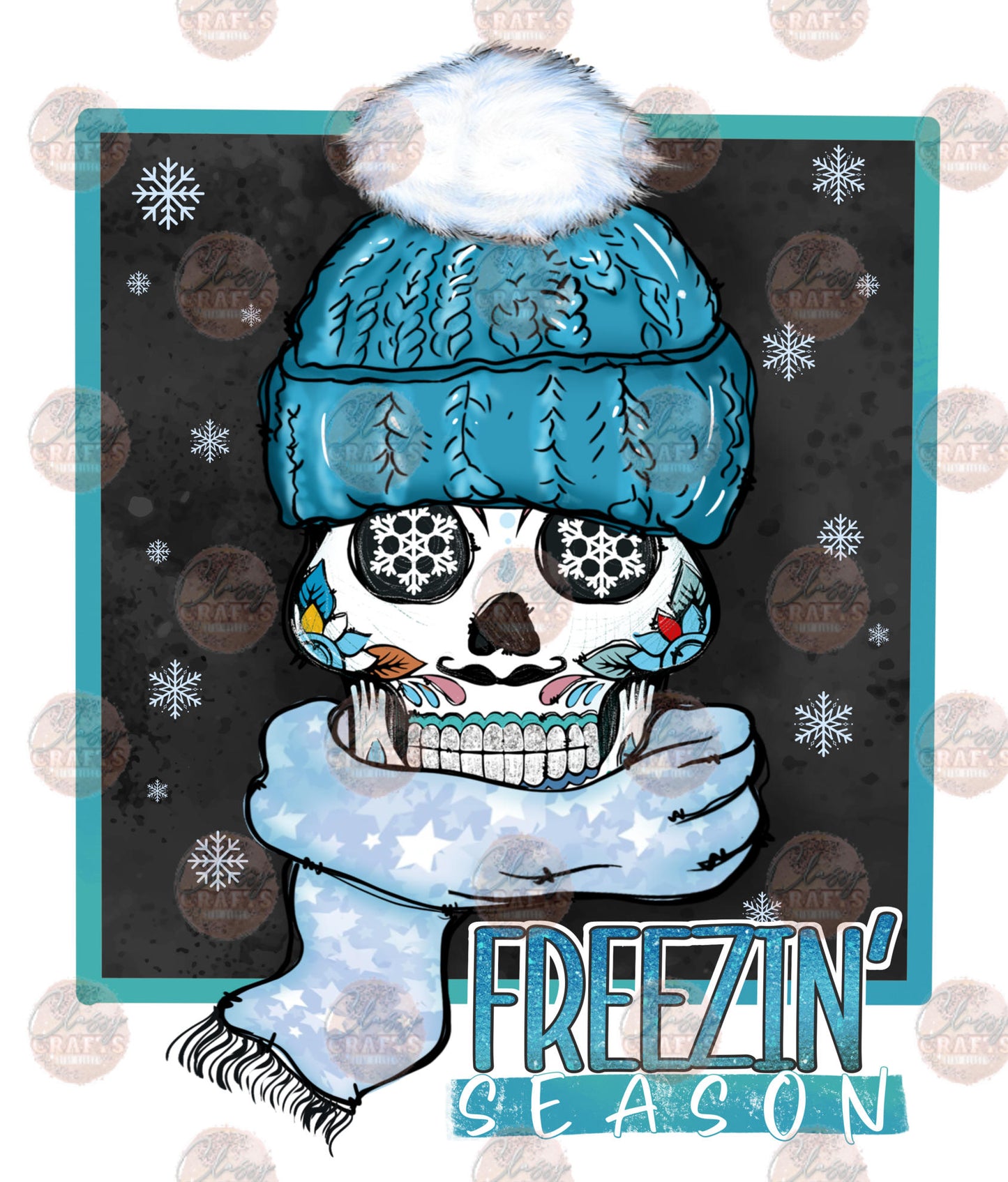 Freezin Season Skull 1 - Sublimation Transfer