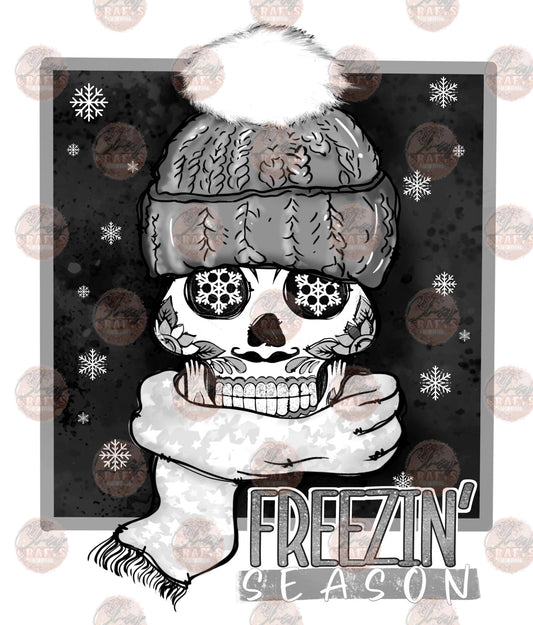 Freezin Season Skull 2 - Sublimation Transfer