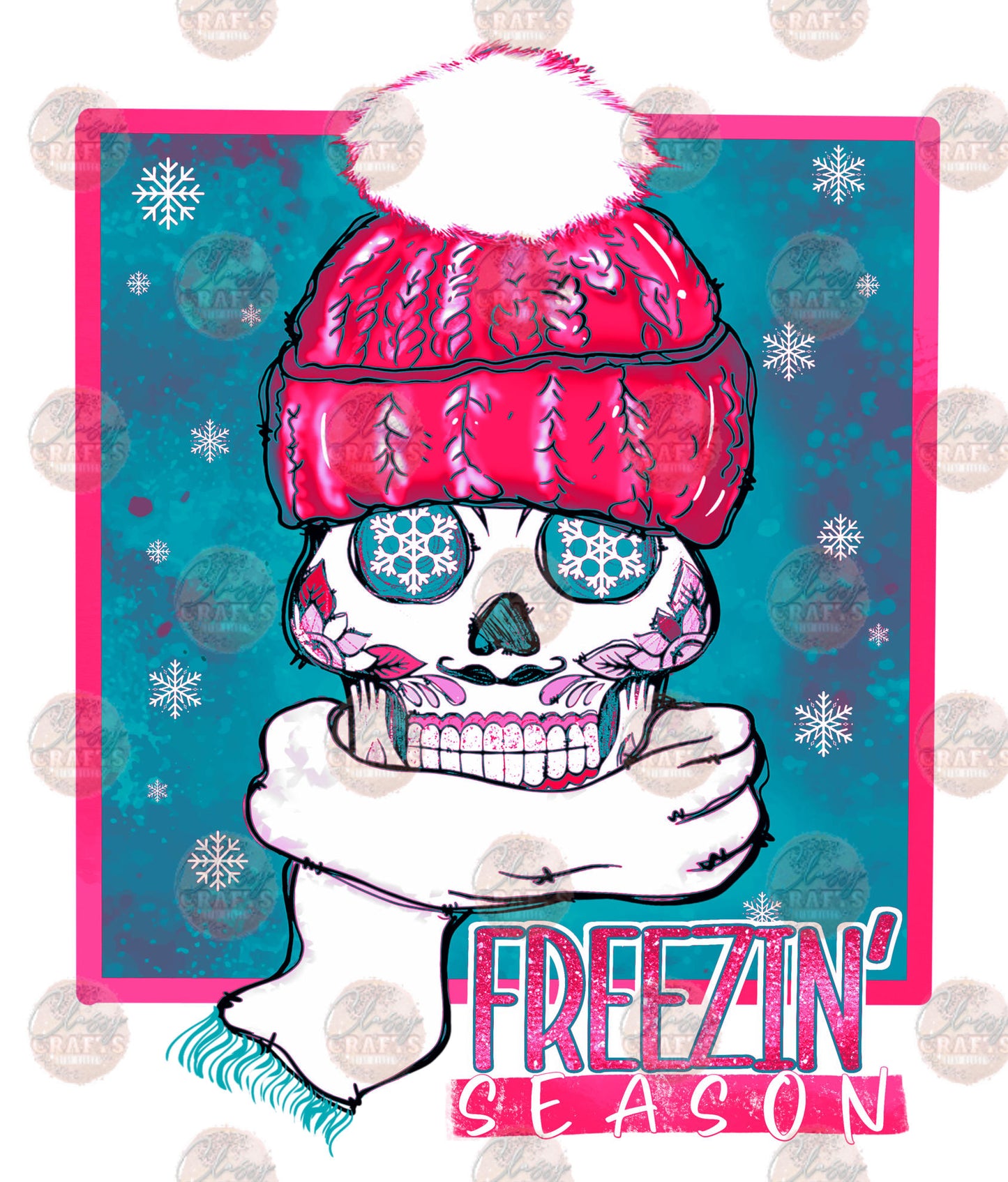 Freezin Season Skull 3 - Sublimation Transfer