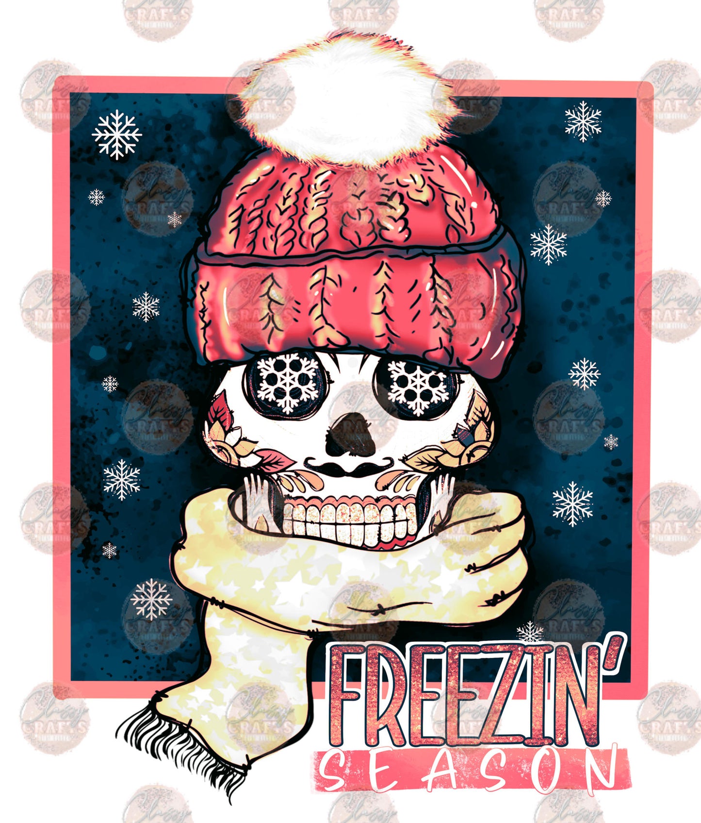 Freezin Season Skull 4 - Sublimation Transfer