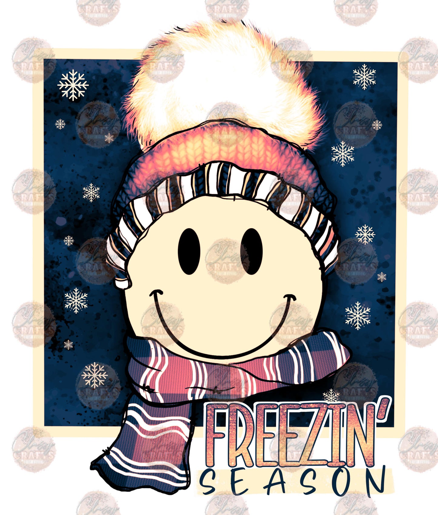 Freezin Season Smiley 1 - Sublimation Transfer