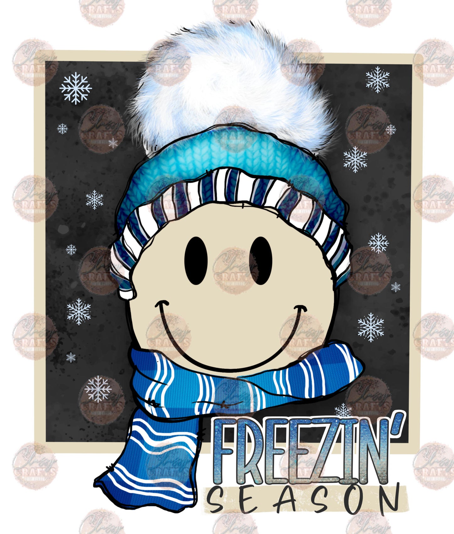 Freezin Season Smiley 4 - Sublimation Transfer