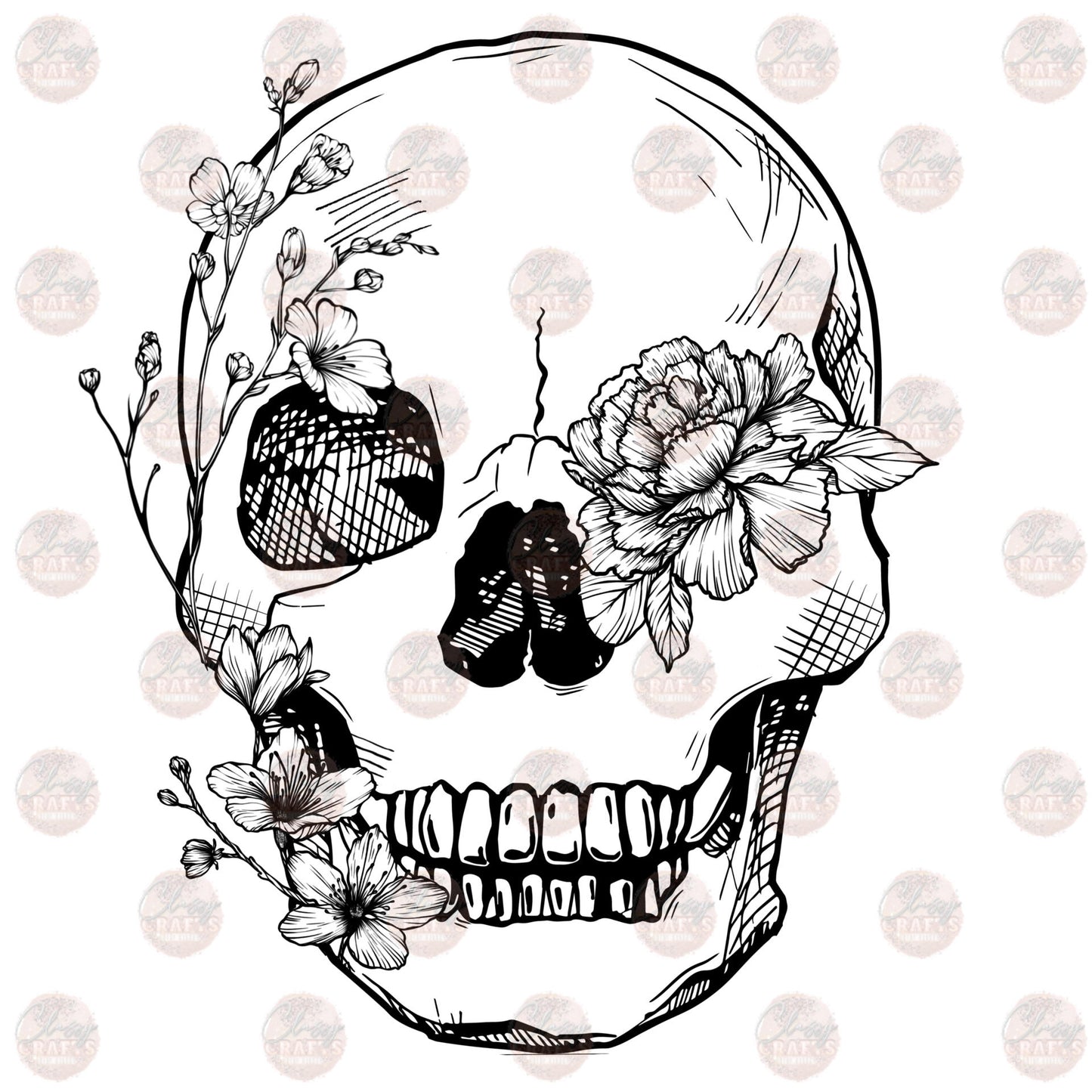 Full Floral Skull - Sublimation Transfer