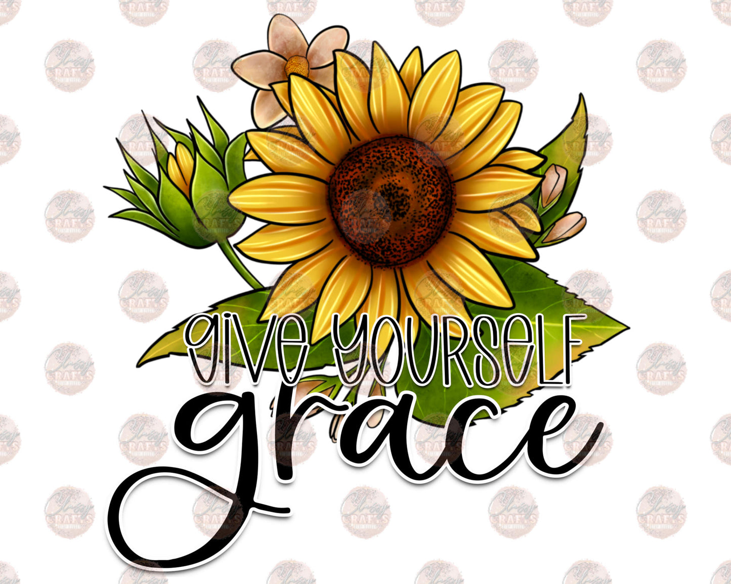 Give Yourself Grace Sunflower  Transfer