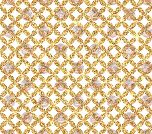 Gold Pattern Tumbler Wrap - Sublimation Transfer