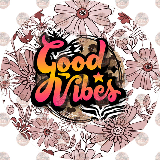 Good Vibes Car Coaster- Sublimation Transfer