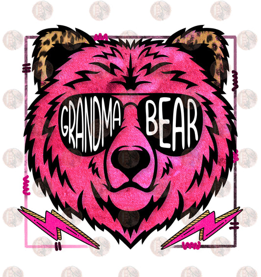 Grandma Bear Pink- Sublimation Transfer