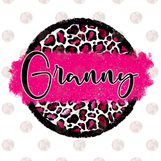Granny Circle Cheetah- Sublimation Transfer