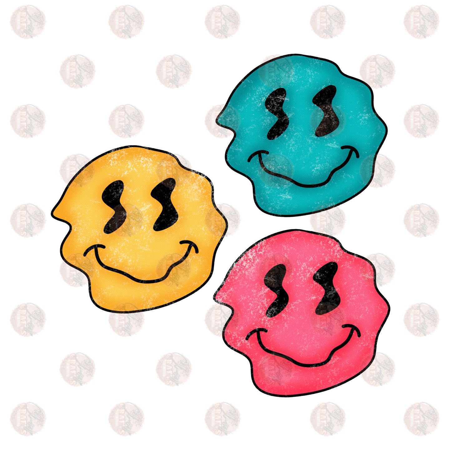 Groovy Smileys - Sublimation Transfer