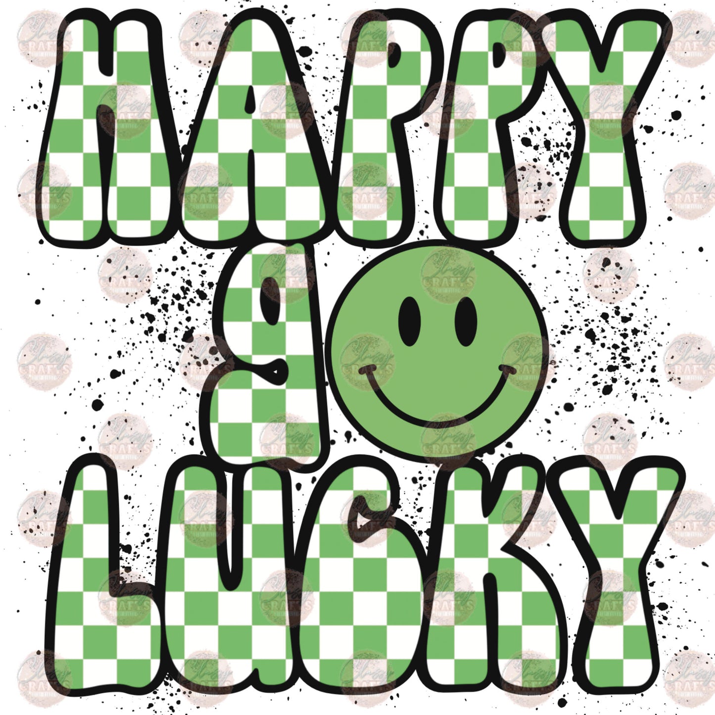 Happy Go Lucky Checkered Transfer