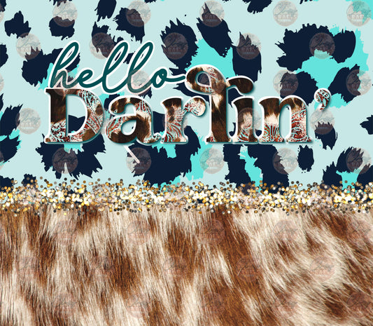 Hello Darlin Tumbler Wrap - Sublimation Transfer