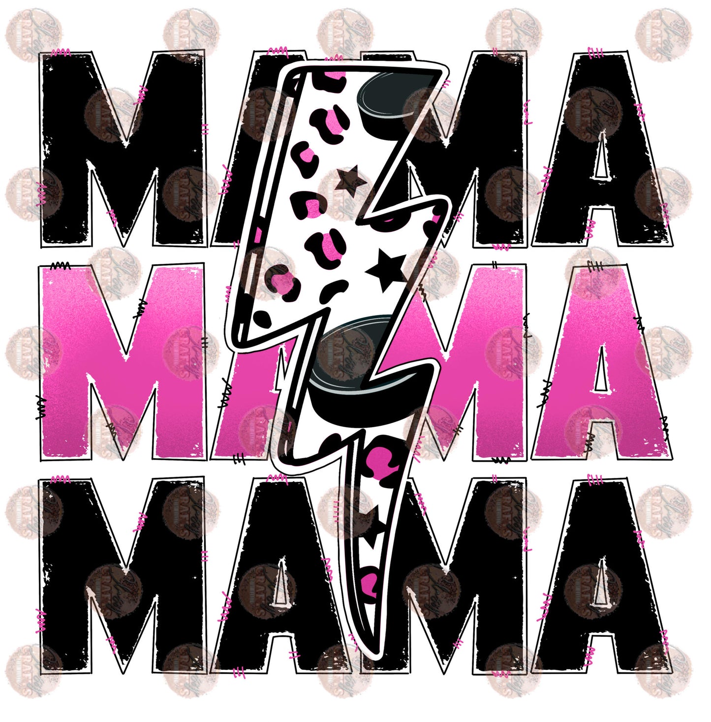 Hockey Mama Pink Transfer