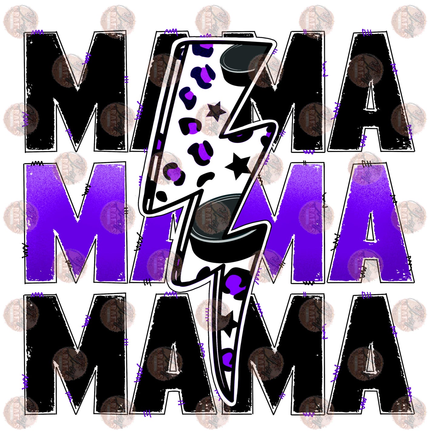 Hockey Mama Purple Transfer