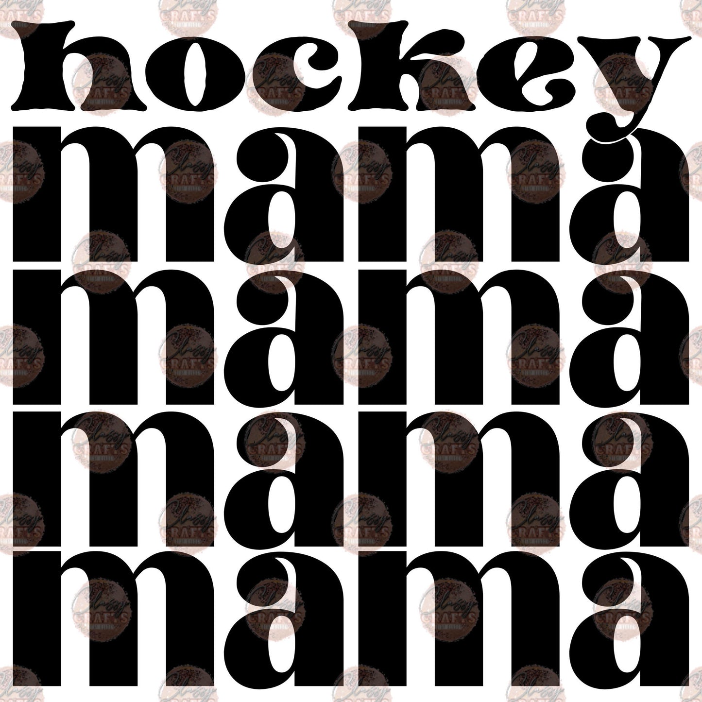 Hockey Mama Retro Transfer