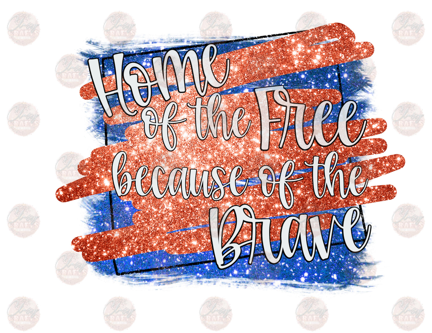 Home Of The Free Glitter-Sublimation Transfer