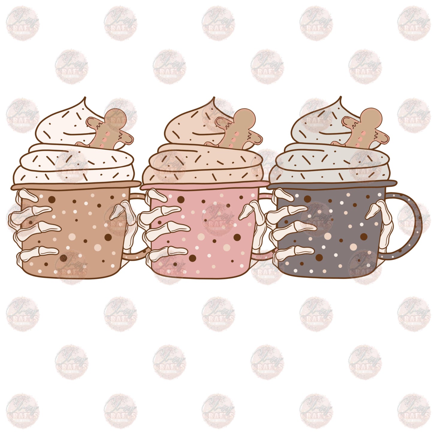 Hot Chocolate Cozy Mugs Transfer