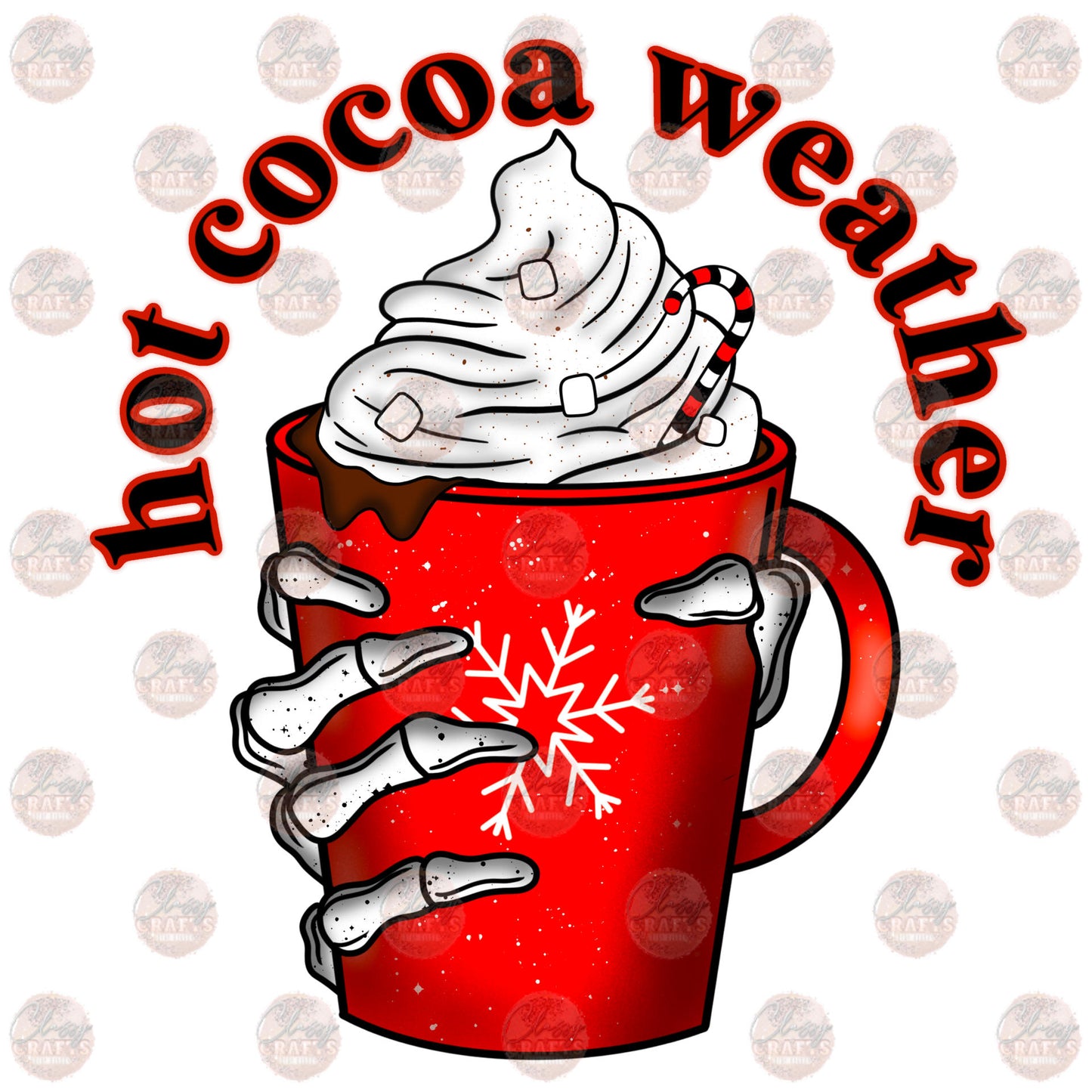 Hot Cocoa Skelly Color- Sublimation Transfer