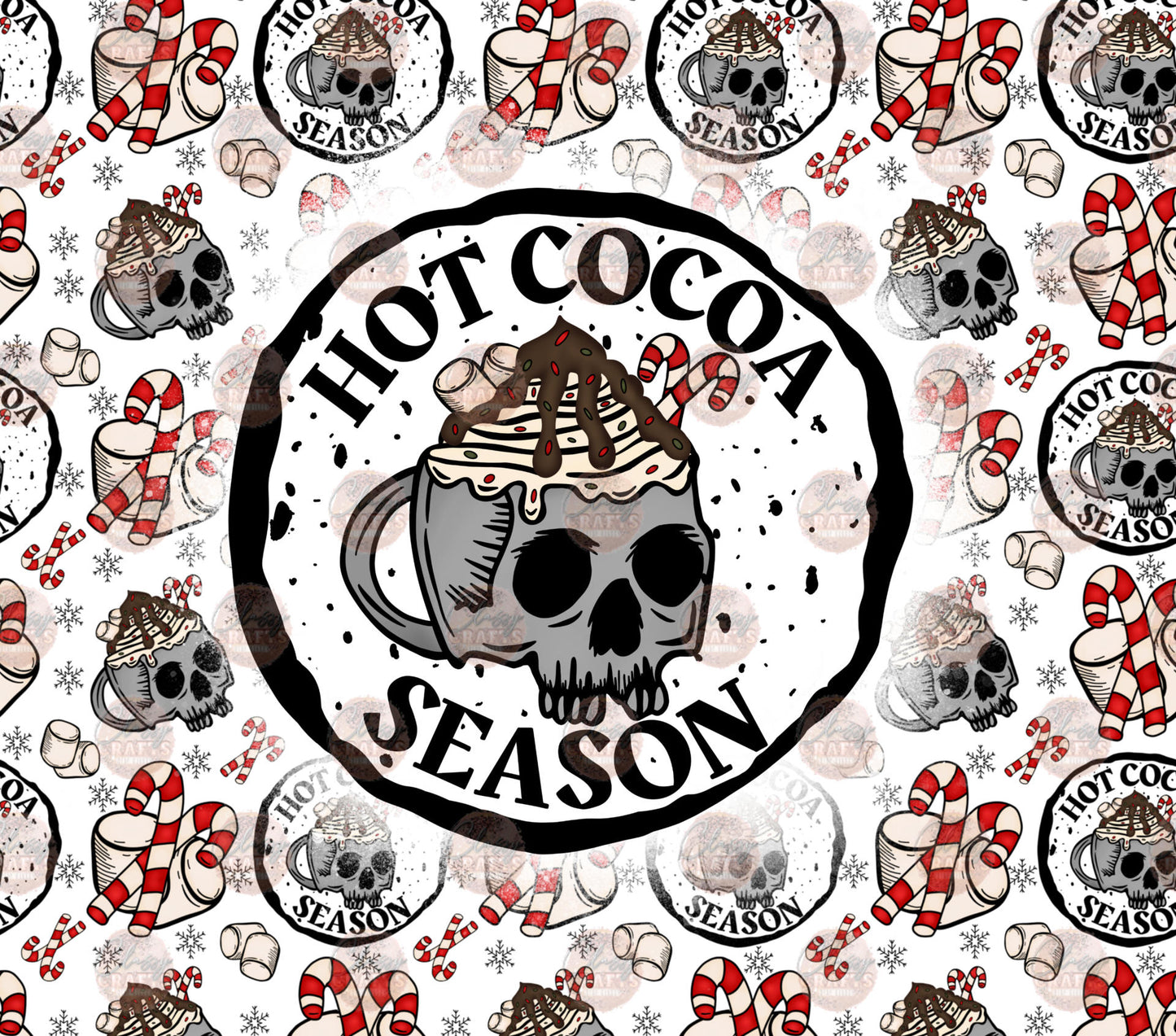 Hot Cocoa Season Tumbler Wrap- Sublimation Transfer