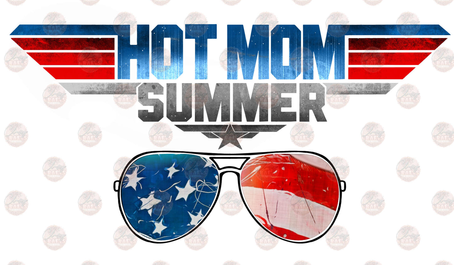 Hot Mom Summer Patriotic Transfer