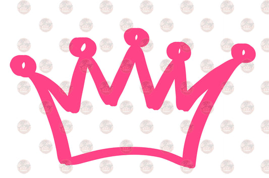 Hot Pink Crown Transfer